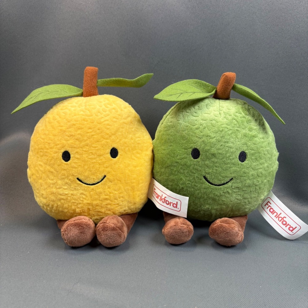 Frankford Plush Fruit Toy Set Lemon Lime Small Stuffed Animal